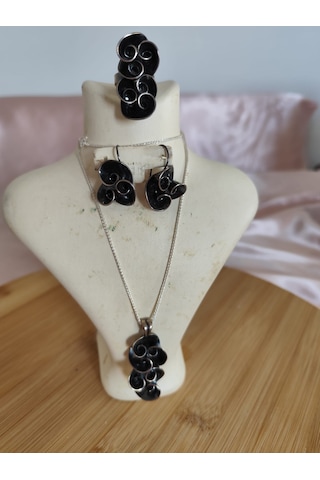 Oksitli Gümüş Sarmarlı Set Gümüş