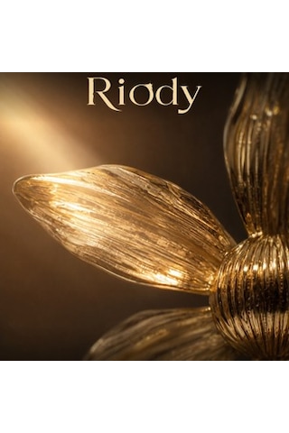 Riody Aurea Flora 01 Gold Renk Paslanmaz Çelik Çiçek Formlu Kadın Küpe