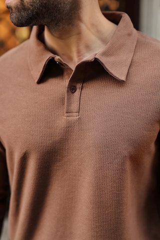 Madmext Vizon Gömlek Yaka Dokulu Regular Fit Erkek Sweatshirt E7203