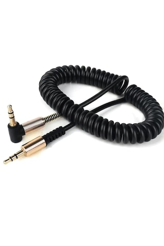 Altın Uçlu Araç Müzik Ses Kablosu Stereo Aux Kablo 1 Mt - 3.5mm