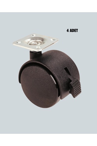 Hubrendy Tekno Mobilya İçin Kilitli 4 Cm Tekerlek Ayak Seti 16063626