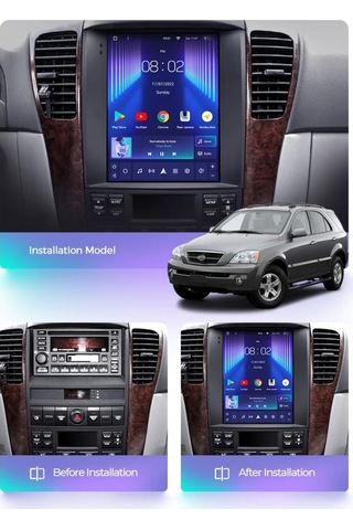 Aln Kia Sorento Tesla 2002/2006 6gb Ram 64gb Hafıza Carplay Android Multimedya 12"