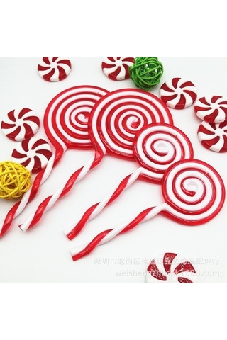 Fortunelane Noel Şeker Takımı - Büyük Boy, Kırmızı Beyaz, Şekerler Ev Dekorasyonu, Dayanıklı