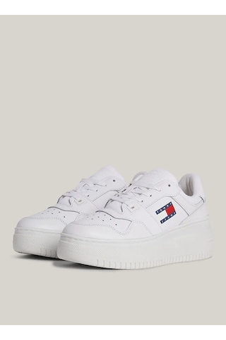 Tommy Hilfiger Deri Kadın Sneaker En0en02506ybs Beyaz