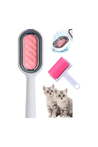 Mucit Home Su Hazneli Kedi Tüy Temizleme Fırçası Tarağı Yıkanabilir Tüy Toplayıcı Rulo Hediye