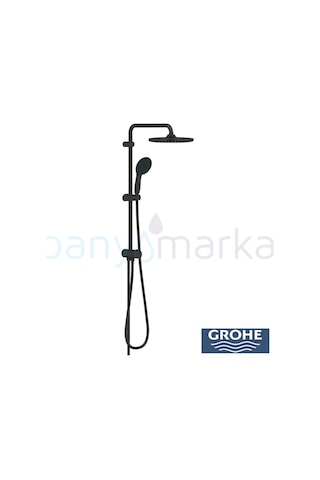 Grohe Tempesta System 250 Duvara Monte Duş Sistemi, Yön Değiştiricili, Mat Siyah - 269802431 Siyah