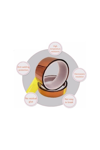 Bga Kapton Bant. Isıya Dayanıklı Termal Bant. Isı Yalıtım Bandı 10 MM X 30Mt