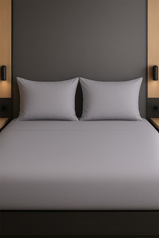 Tek Kişilik Nevresim Takımı Gri %100 Pamuk Gri