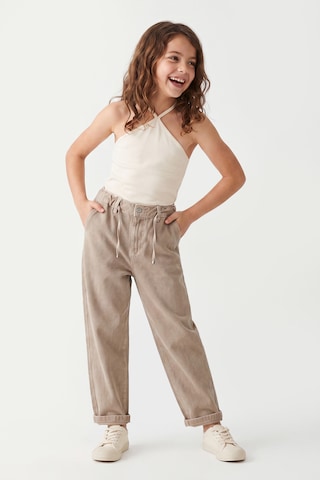 Joy Kids Kız Çocuk %100 Pamuk Duble Paça Keten Pantolon 15-17yaş Bej Krem