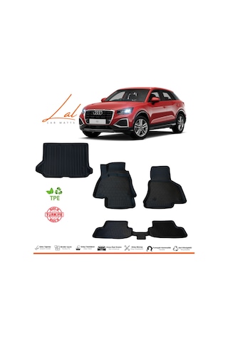Audi Q2 2016 Sonrası 3d Havuzlu Paspas Bagaj Havuzu Seti