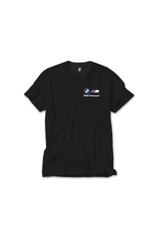 BMW Logo M Power Motorsport 2 Siyah Tişört Siyah