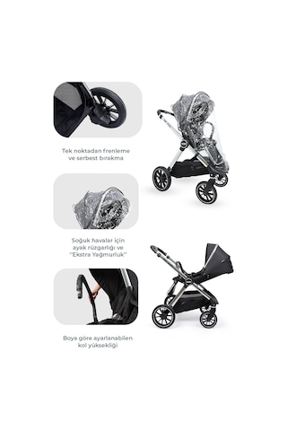 Explorer Autofold Travel Sistem Bebek Arabası Cole Black
