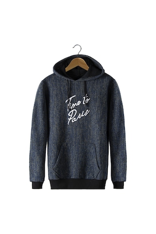 Terapi Men Erkek Lacivert Kapşonlu Kanguru Cepli Sweatshirt Vavn21k-6300106 Lacivert