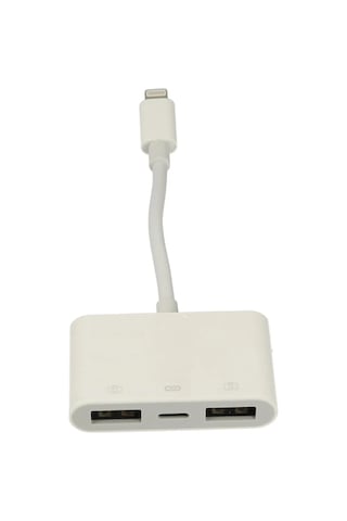 Apr23 Apple Uyumlu iPhone Otg 3in1 - Beyaz Diğer
