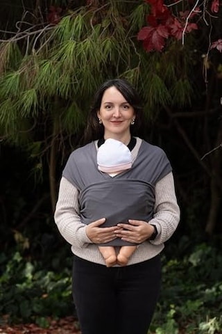 Sling -%100 Pamuk - Wrap - Bebek Taşıma Şalı Kırmızı, 450cm X50cm