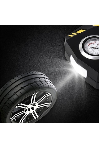 Enraco 12v Taşınabilir Hava Pompası Kompresör Araç Lastik Şişirme Ve Tamir Seti