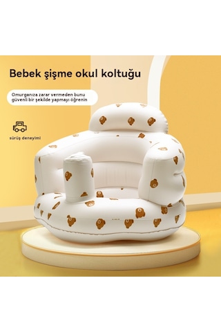 Bebek Öğrenme Koltuğu Çocuk Güvenliği Düşme Koruması Beyaz 1 Beyaz