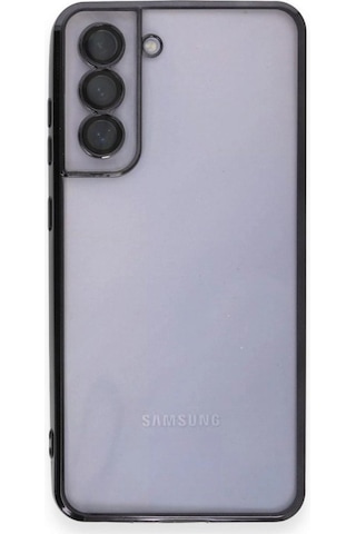 Tedar Samsung Galaxy Uyumlu S21 Fe Kılıf Razer Lensli Silikon - Siyah Najmaddin standart