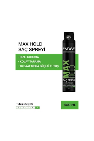 Syoss Maksimum Tutuş Sprey 400 ml x 2 Adet