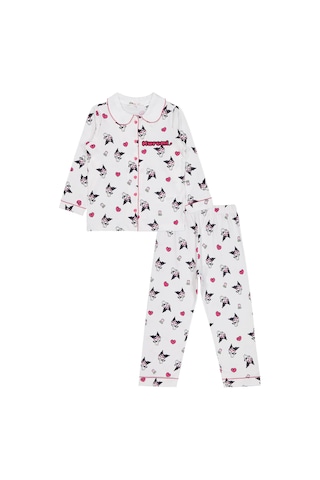 Kuromi 10-13 Yaş Pijama Takımı - Ekru
