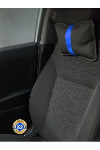 Ssangyong Actyonoto Koltuk Boyun Yastığı Mavi Şerit 2 Adet Siyah
