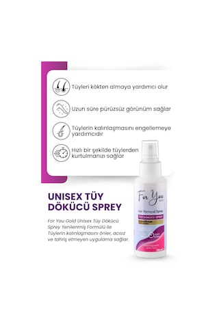 Unisex Tüy Dökücü Krem Sprey 100 Ml
