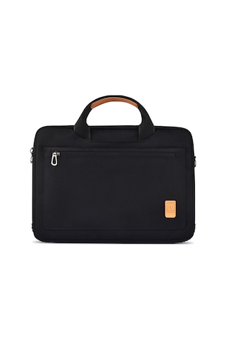 Wiwu Pioneer Pro Serisi Su Geçirmez Polyester Kumaş Omuz Askılı 14 İnç Laptop Çantası Siyah