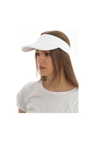 Uv Koruyuculu Unisex Siperlikli Beyaz Şapka Beyaz