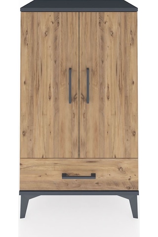 Hyperion Komodin 3 Raflı Tek Çekmeceli 2 Kapaklı 60x44x106 An... Antrasit