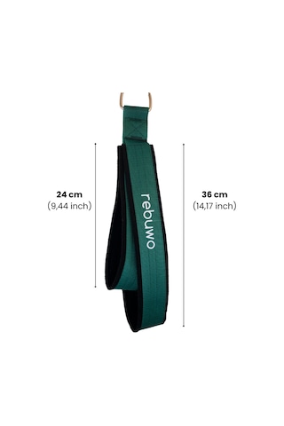 Rebuwo Pilates Elcik Reformer Yoga Pilates Tutma Aparatı Yeşil Kadife Kumaş & Metal D Tokalı 1 Çift