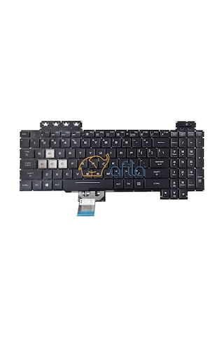 Asus Uyumlu Fx504g, Fx504gd Notebook Klavyesi, Laptop Tuş Takımı Siyah Tr Işıklı - Ver.2 - Rgb / Kl0216rgb