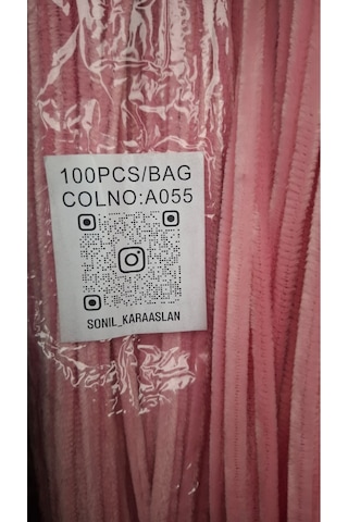 100'lü Pembe A055 Şönil - Dekorasyon Ve El Sanatları İçin Mükemmel Malzeme -