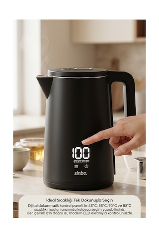 Sinbo SK-8042 1.8 L Dokunmatik Kontrollü Sıcaklık Ayarlı Su Isıtıcı Kettle