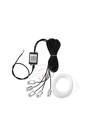 Araç İçi Atmosfer Ambiyans Led Neon İp Led Rgb App Kontrollü 5 Parça