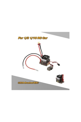 Bloomnest 320a 2-4s Lipo Pil Fırçalı Esc Hız Kontrol 5.6v/2a Bec 1/8 1/10 Off-road Kamyon İçin