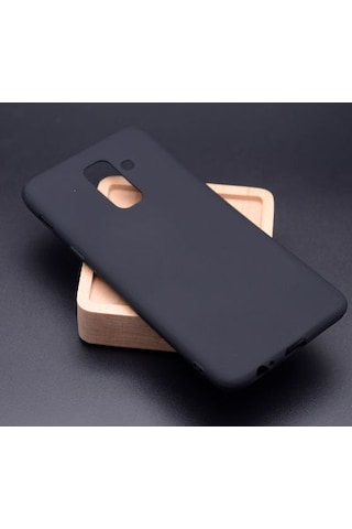 Samsung Galaxy Uyumlu A6 Plus 2018 Kılıf Esnek Yapılı İnce Slim Silikon Kapak Ryc/premier Siyah