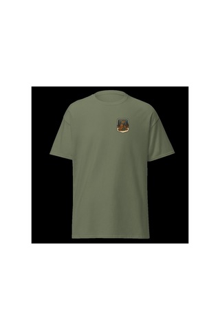 Wildstyle Tilki Renkli Vintage Yaban Hayat Doğa Orman Rozet Baskılı Unisex Bisiklet Yaka Pamuklu Tişört Haki