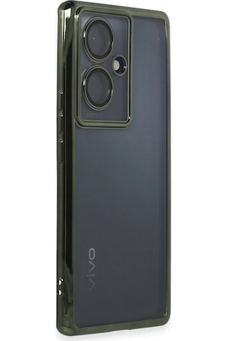 Gld-spt- Newface Vivo V29 Lite Kılıf Razer Lensli Silikon - Yeşil