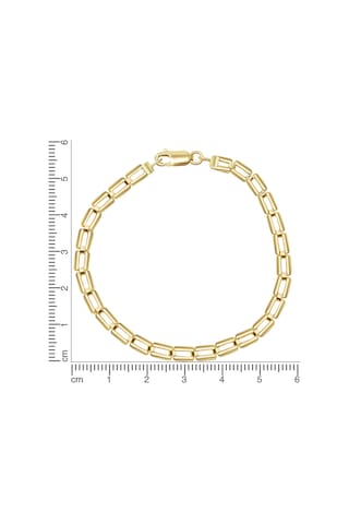 Echte 375 Altın Bilezik 19cm Parlak Gold Armband Karabiner Kapatma İle