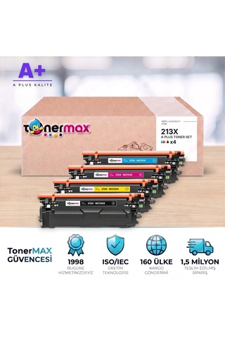 Hp 213x Cmyk Uyumlu Toner Seti A Plus / Color Laserjet Enterprise 5700 / 6700 / Mfp 5800 / 6800 / W2130x / W2131x / W2132x / W2133x