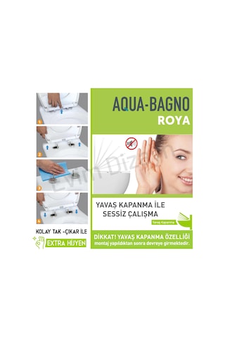 Aqua Bagno Roya Yavaş Kapanan Klozet Kapağı - VitrA S20 Uyumlu