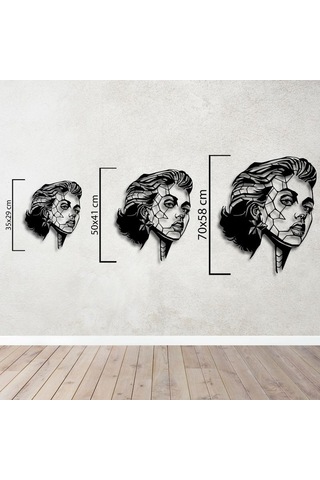 Parçalanmış Güzellik Metal Duvar Dekoru