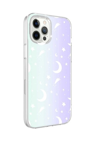 Zeyline Apple Uyumlu iPhone 12 Pro Max Zore M-blue Desenli Kapak-moon No4