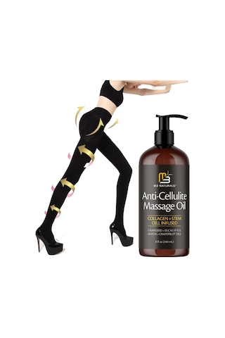 M3 Naturals Anti-cellulite Massage Oil 240 ML + S-M Süper Akıllı Mikro Kapsüllerle İnceleştirme & Biçimlendirme Taytı