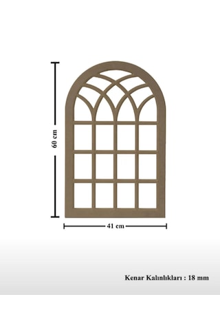 Ahşap Mdf Boyanabilir Dekoratif Duvar Aynası 4