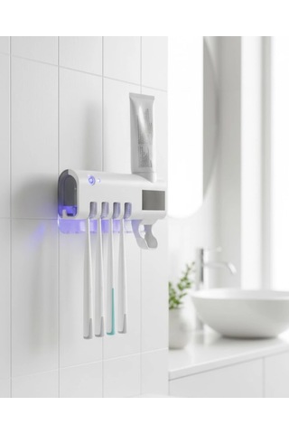 Kargo Uv Sterilizasyonlu Duvara Monte Otomatik Diş Fırçası Tutucu Najmaddin Çok Renkli