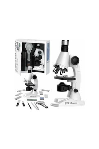 Işıklı Pilli Mikroskop 900x Zoom Eğitici Deney Seti 20 Cm