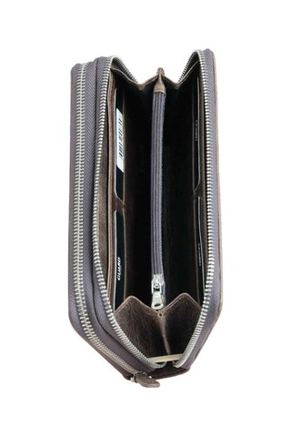 Guard Çift Fermuarlı Crazy Kahve Deri El Çantası - Grd2403xw22446 Diğer Çok Renkli