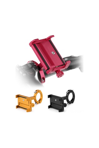 Qingmipy Alüminyum Alloy Bisiklet Telefon Tutucu, 6.2-10cm Genişlik Ayarı, Sert Yollarda Sabit Tutma, Kolye Klembi İle Evrensel Uyum, Turuncu Renk