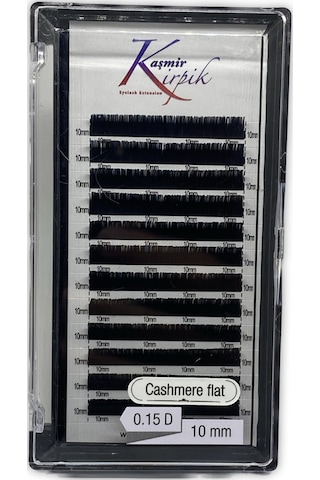 KAŞMİR KİRPİK  Klasik D KIVRIM 0.15 MM 10 numara tek boy kirpik